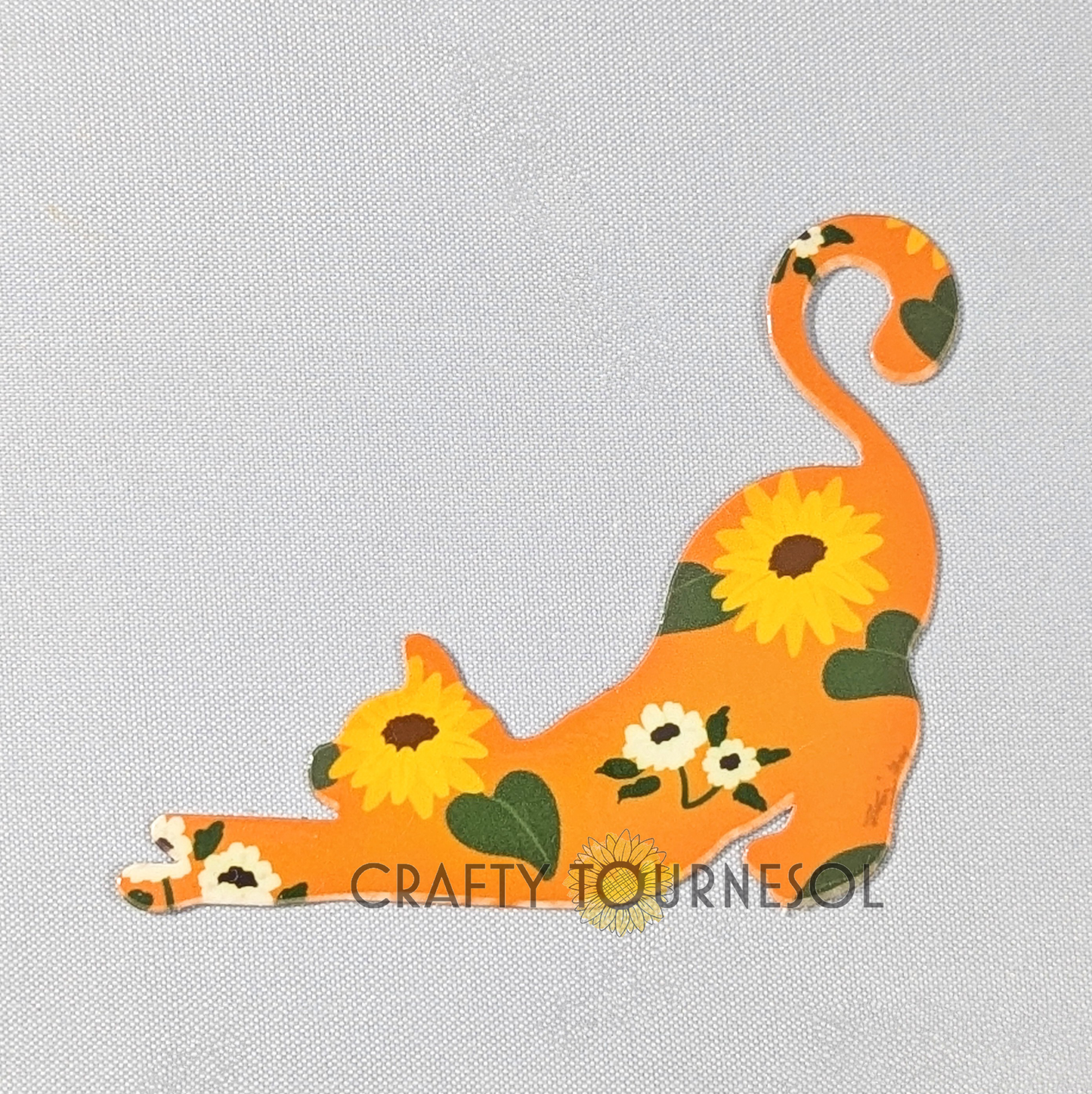 Floral Cat Vinyl Sticker