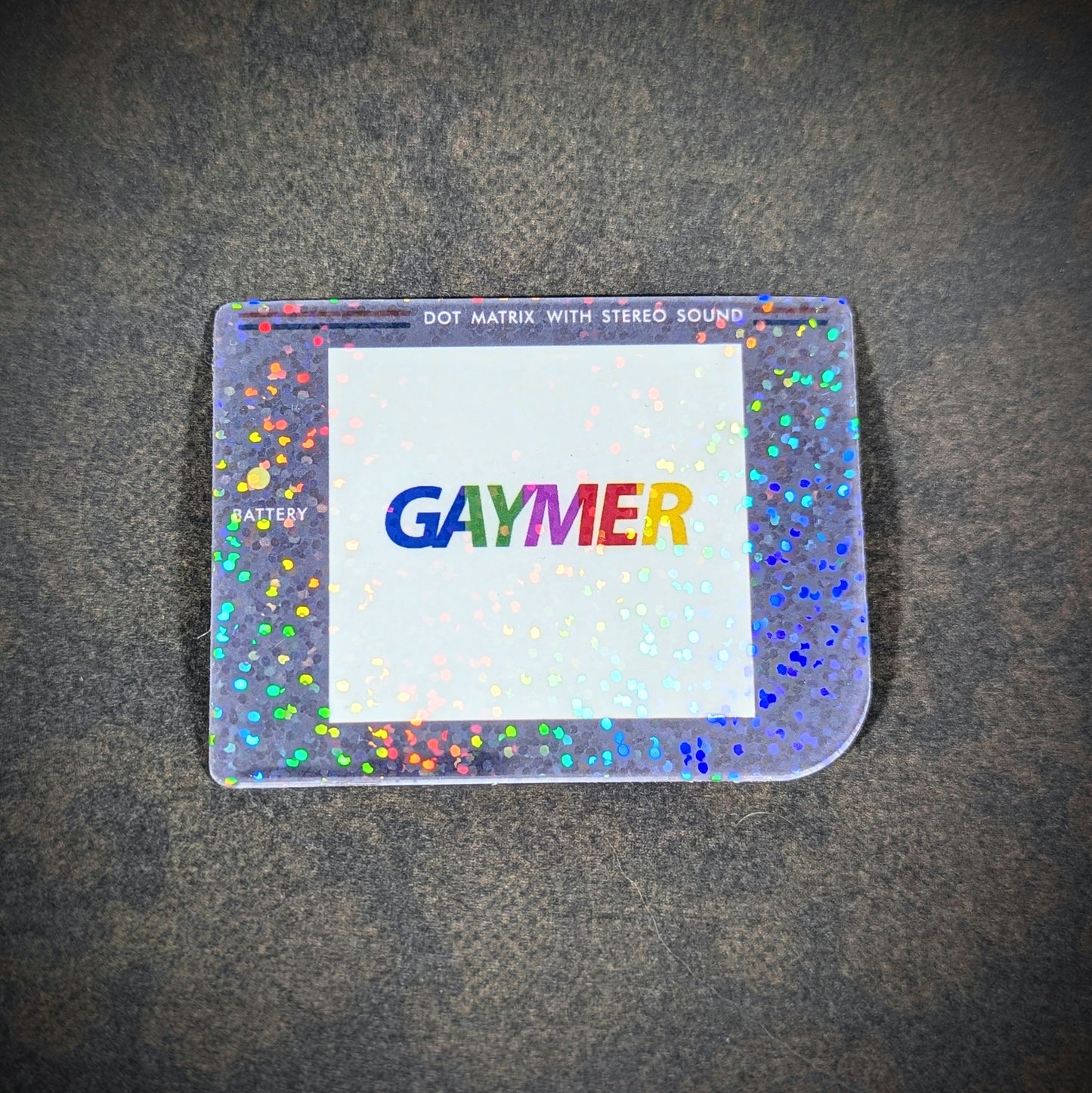 Gaymer Vintage Handheld Console Holographic Vinyl Sticker