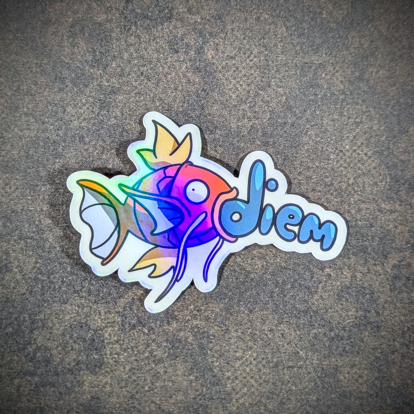 Magikarp-e Diem Holographic Vinyl Sticker