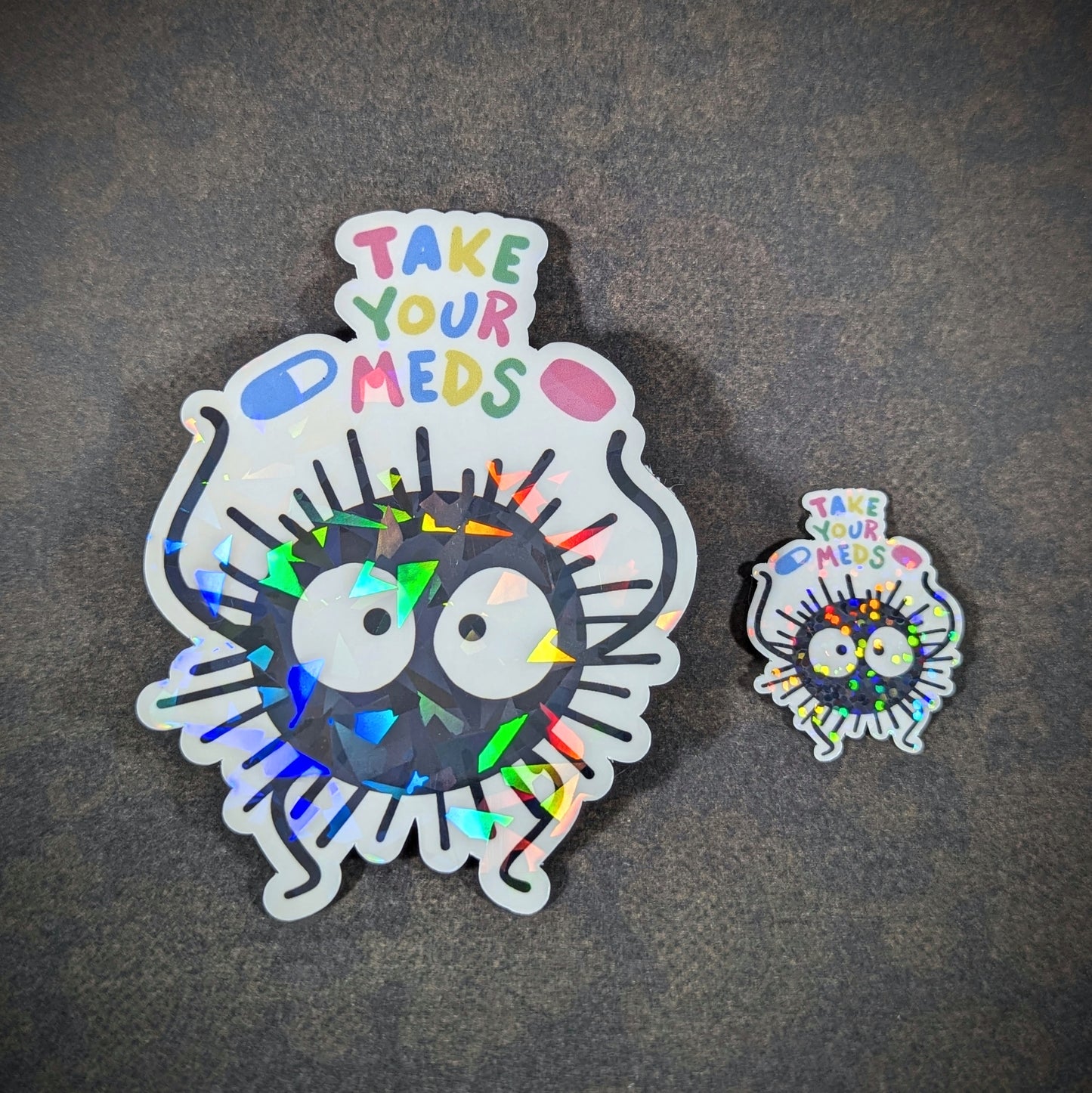 Soot Sprite Holographic Vinyl Motivational Sticker